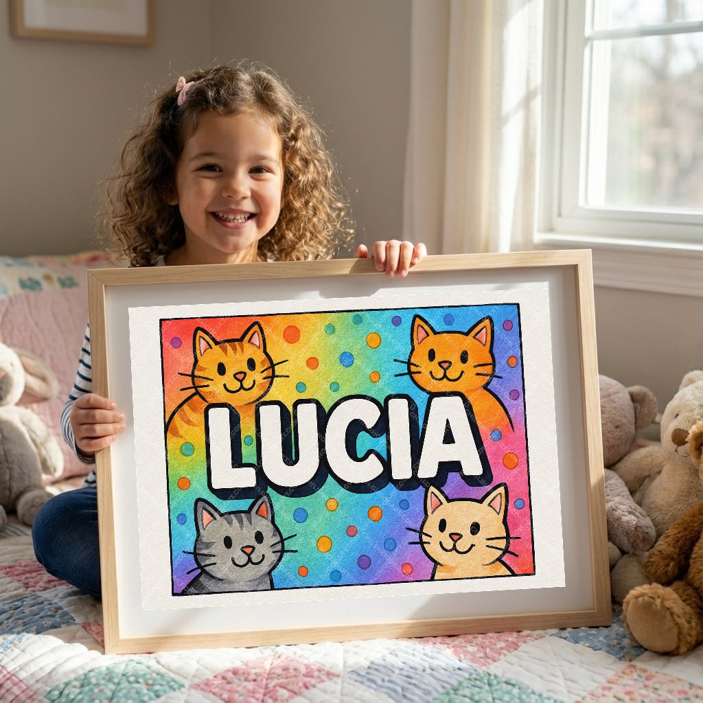 Personalized name art for Lucia