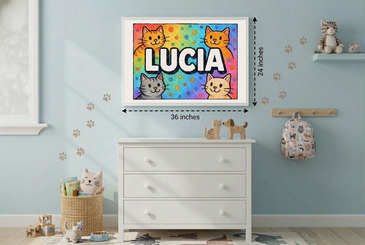 Personalized name art for Lucia
