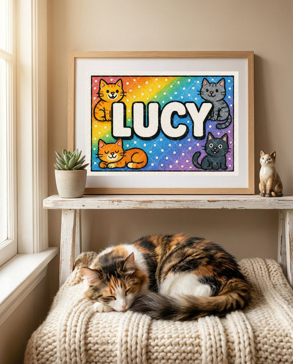 Lucy Colorful Cats Art