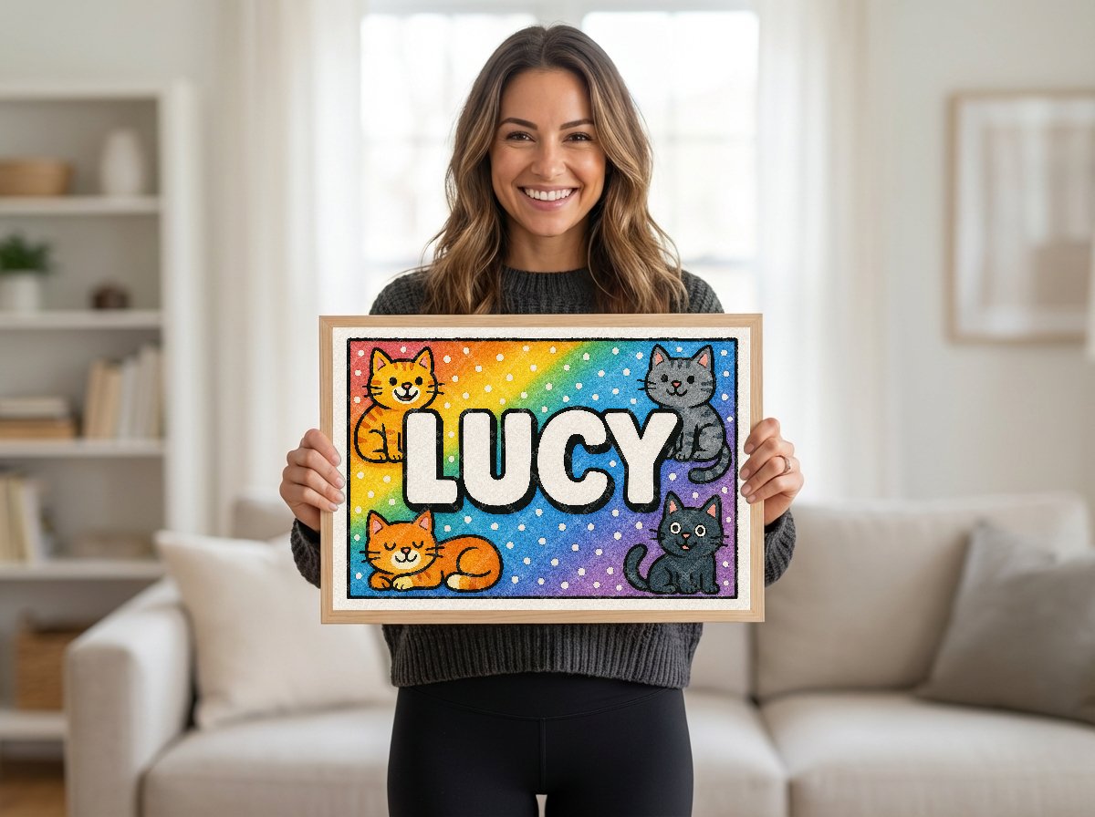 Personalized name art for Lucy