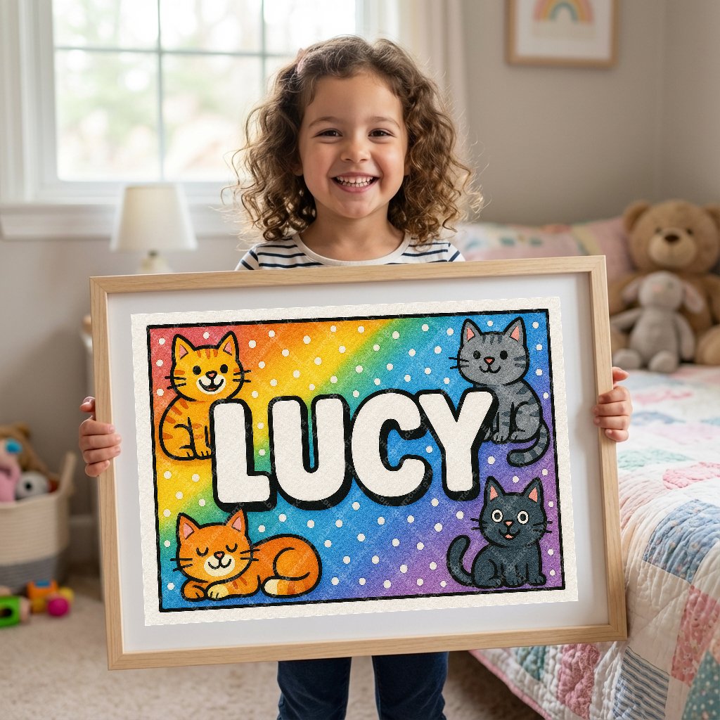 Personalized name art for Lucy