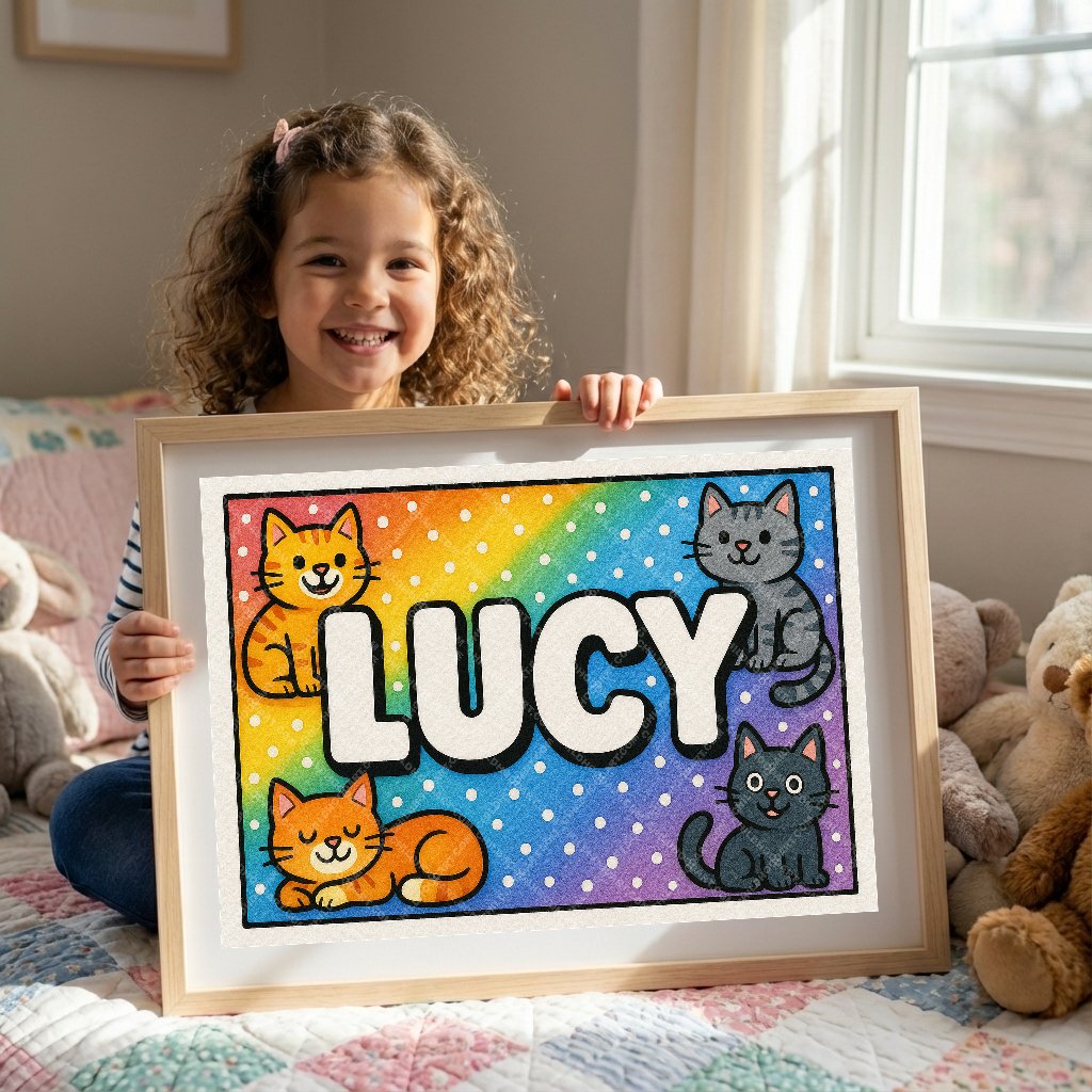 Personalized name art for Lucy