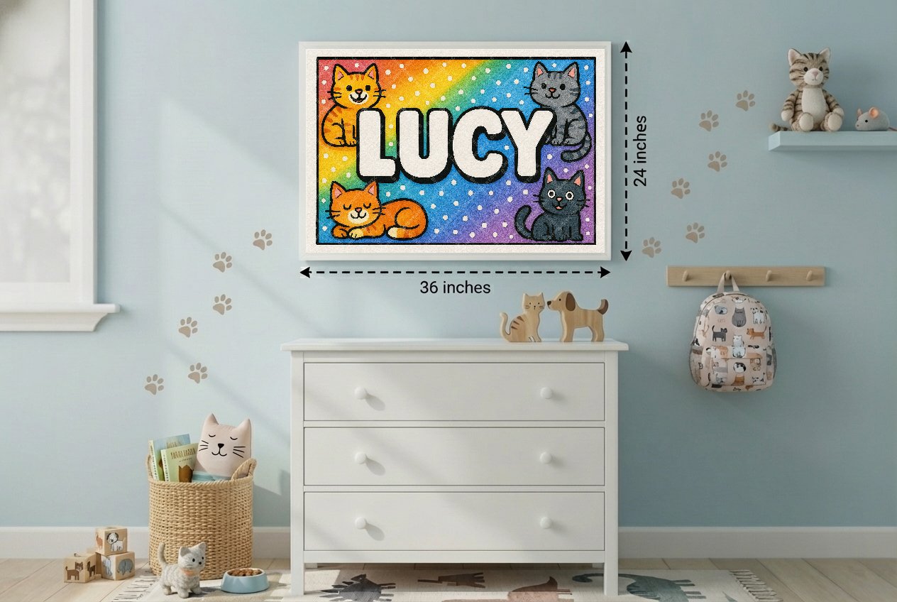 Personalized name art for Lucy
