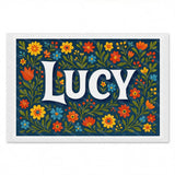 Calm personalized name art for Lucy
