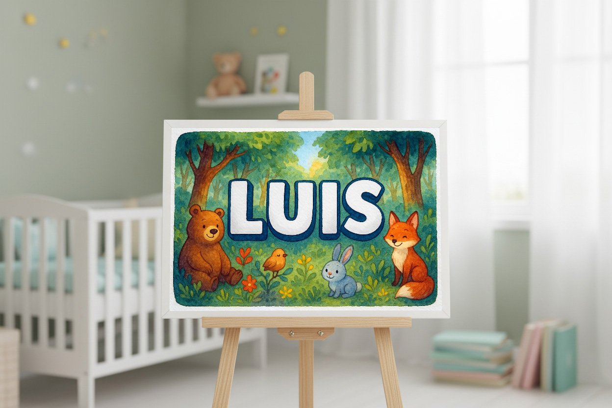 Personalized name art for Luis