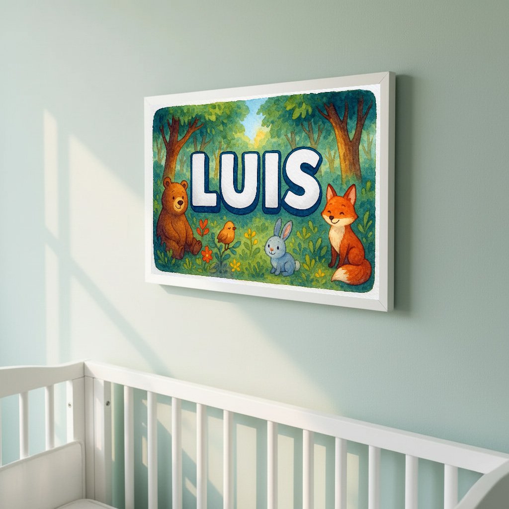 Personalized name art for Luis