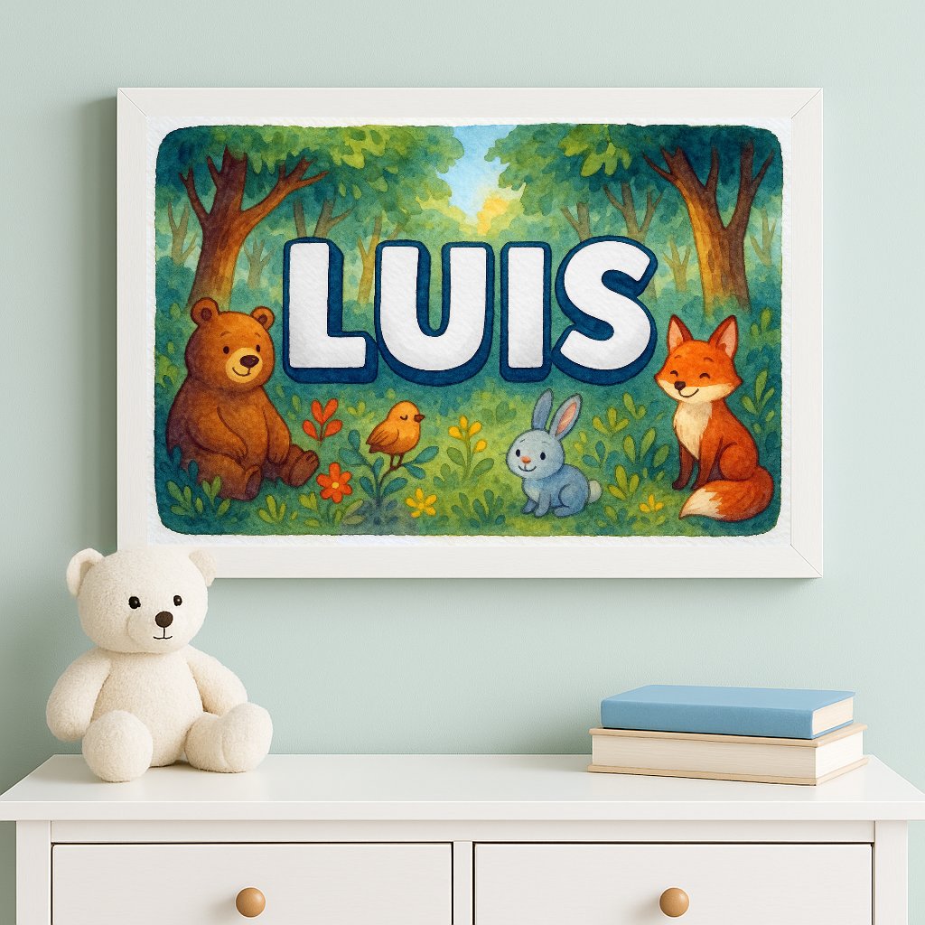 Personalized name art for Luis