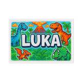 Luka Name Art - Dinosaur Adventure personalized wall print for kids