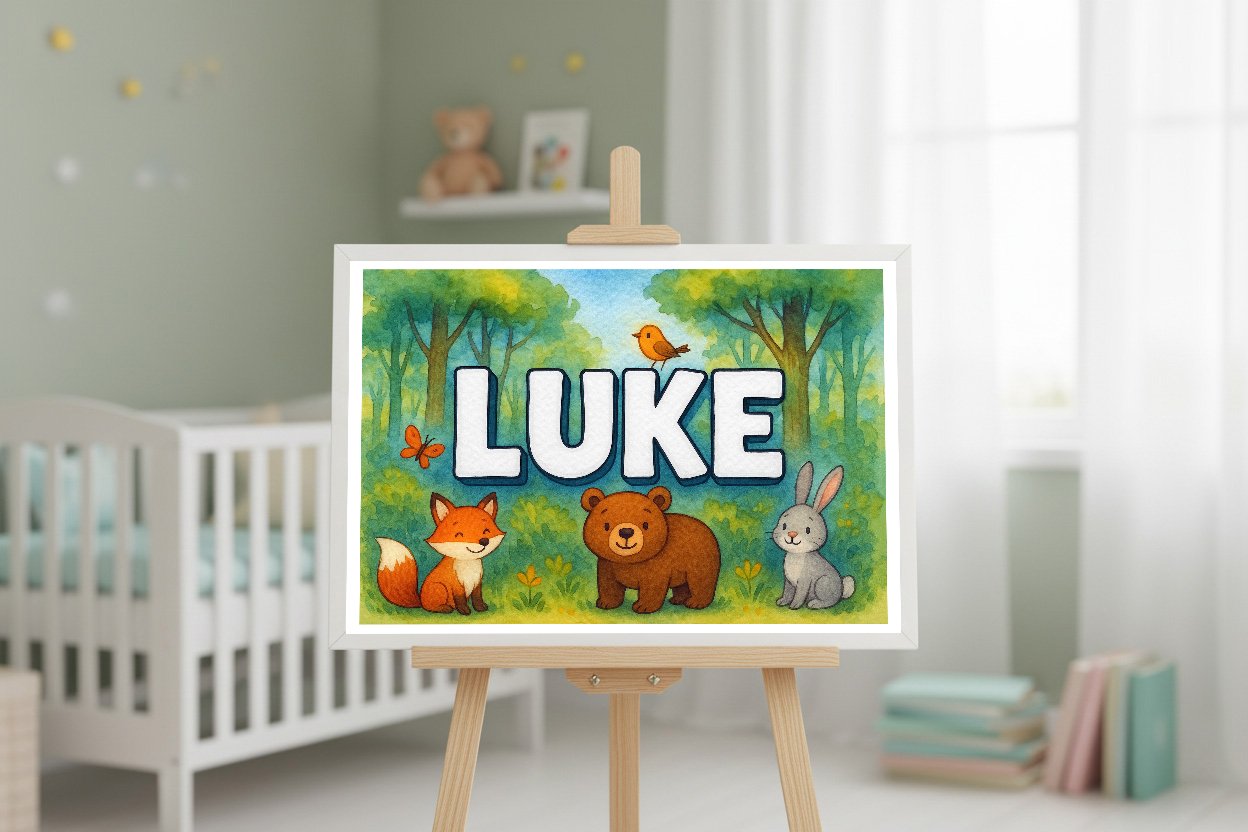 Personalized name art for Luke