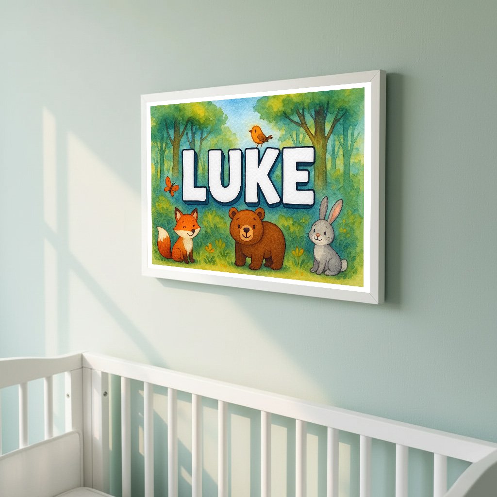 Personalized name art for Luke