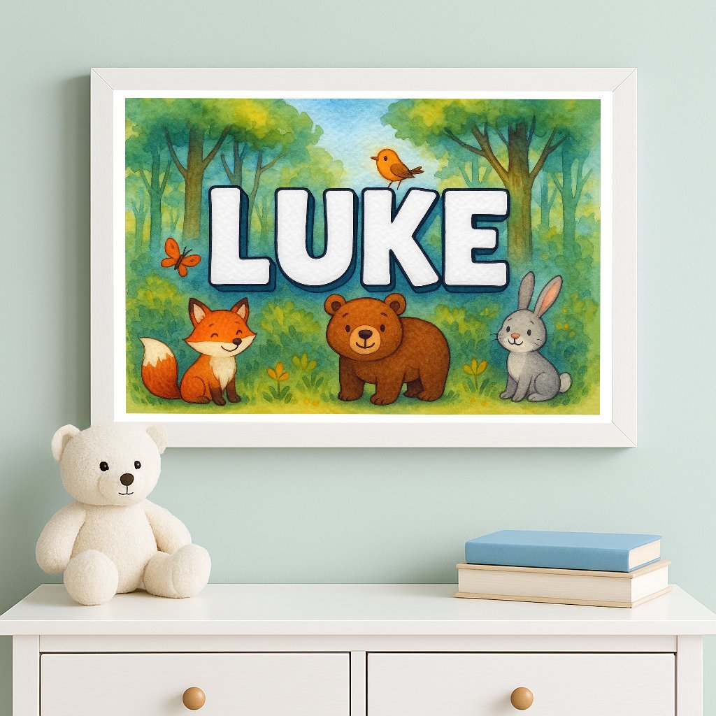 Personalized name art for Luke