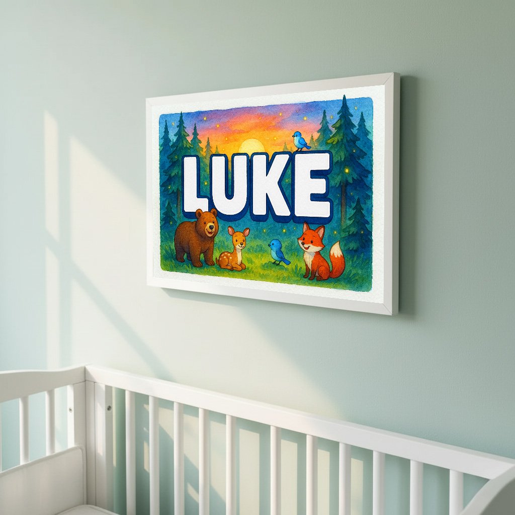 Personalized name art for Luke