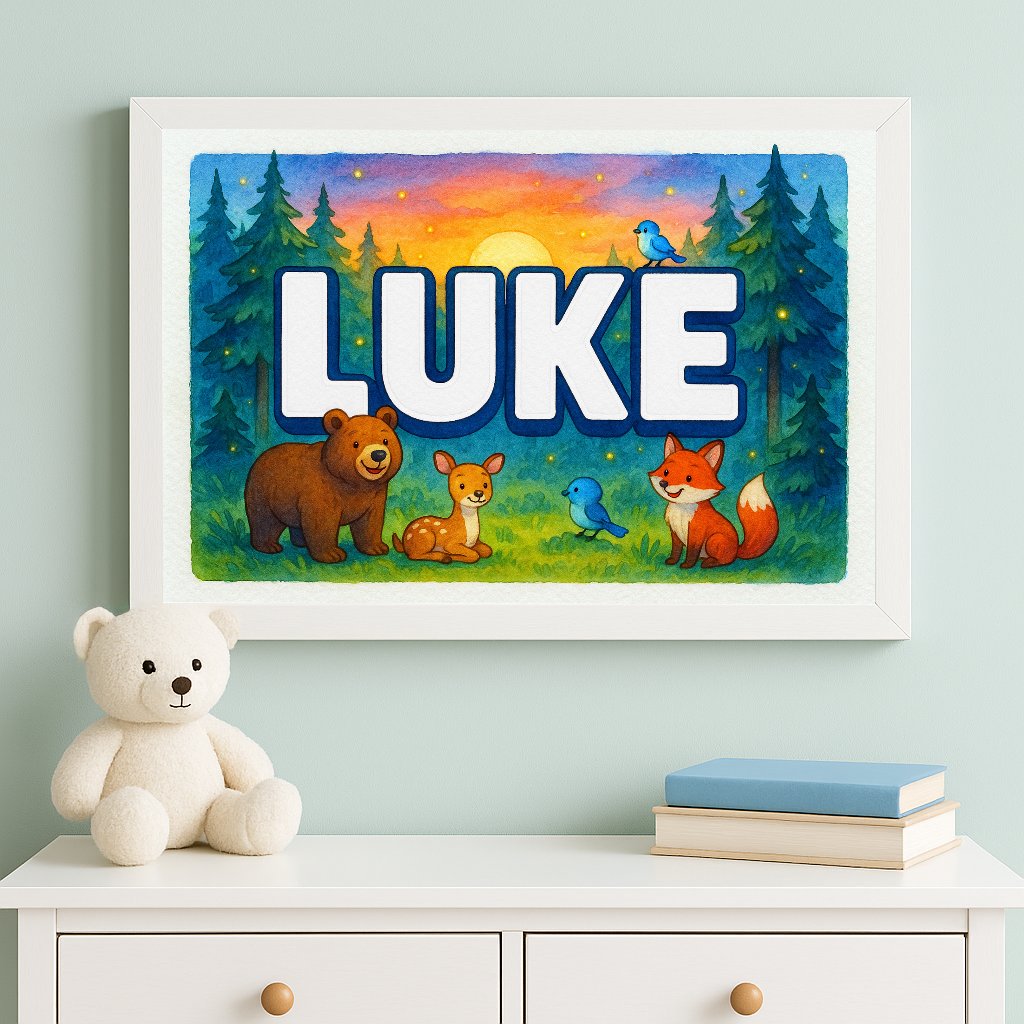 Personalized name art for Luke