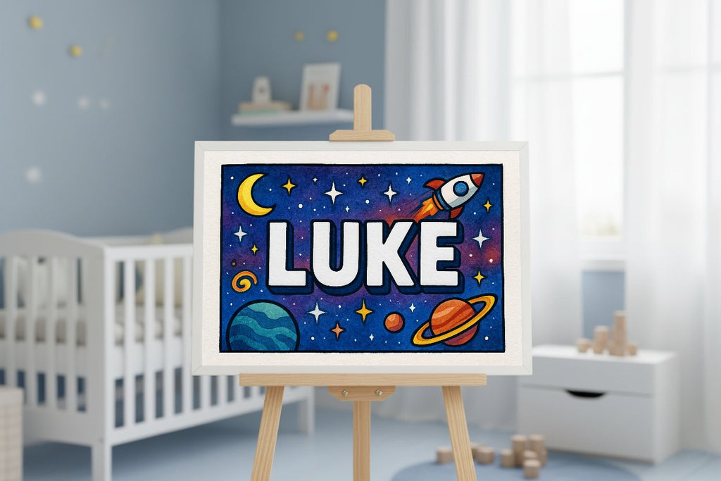 Personalized name art for Luke