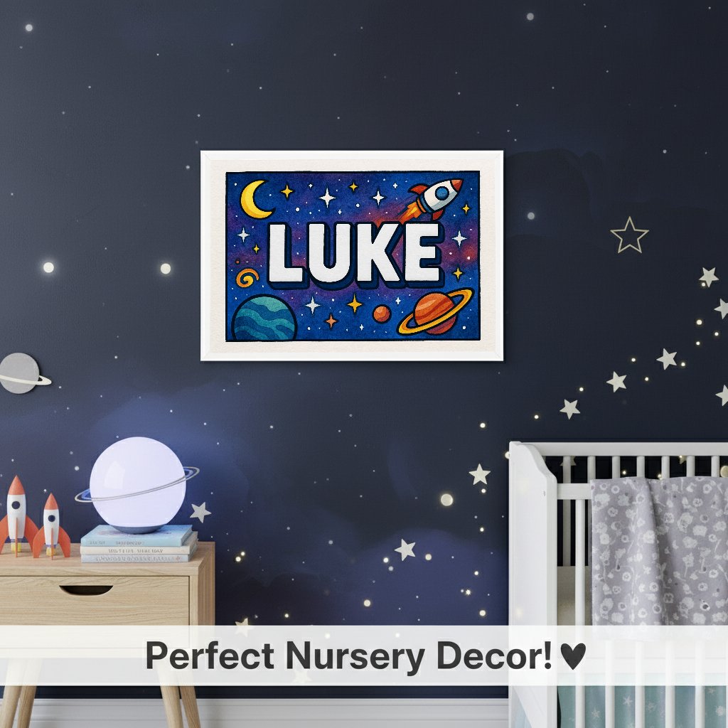 Personalized name art for Luke