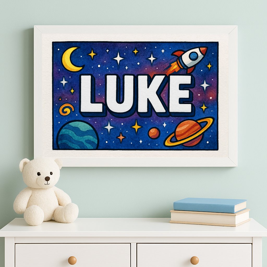 Personalized name art for Luke