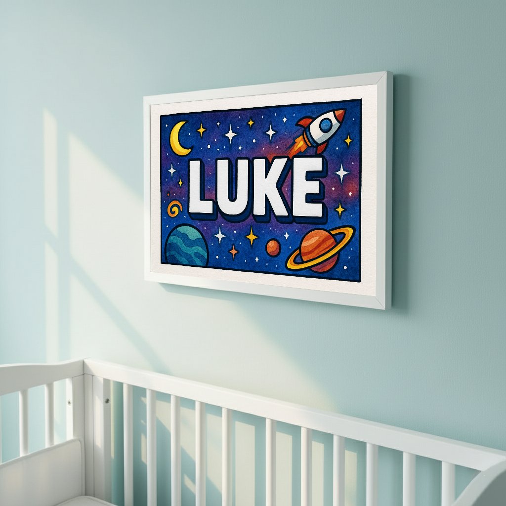 Personalized name art for Luke