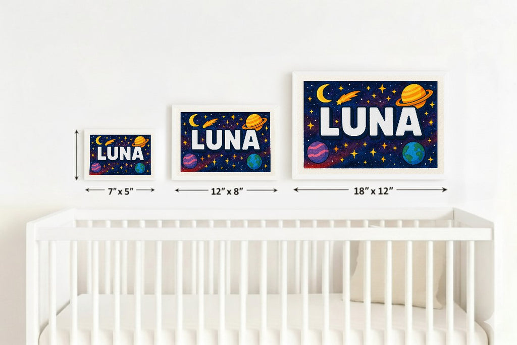 Personalized name art for Luna