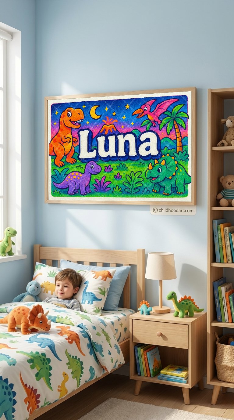 Personalized name art for Luna