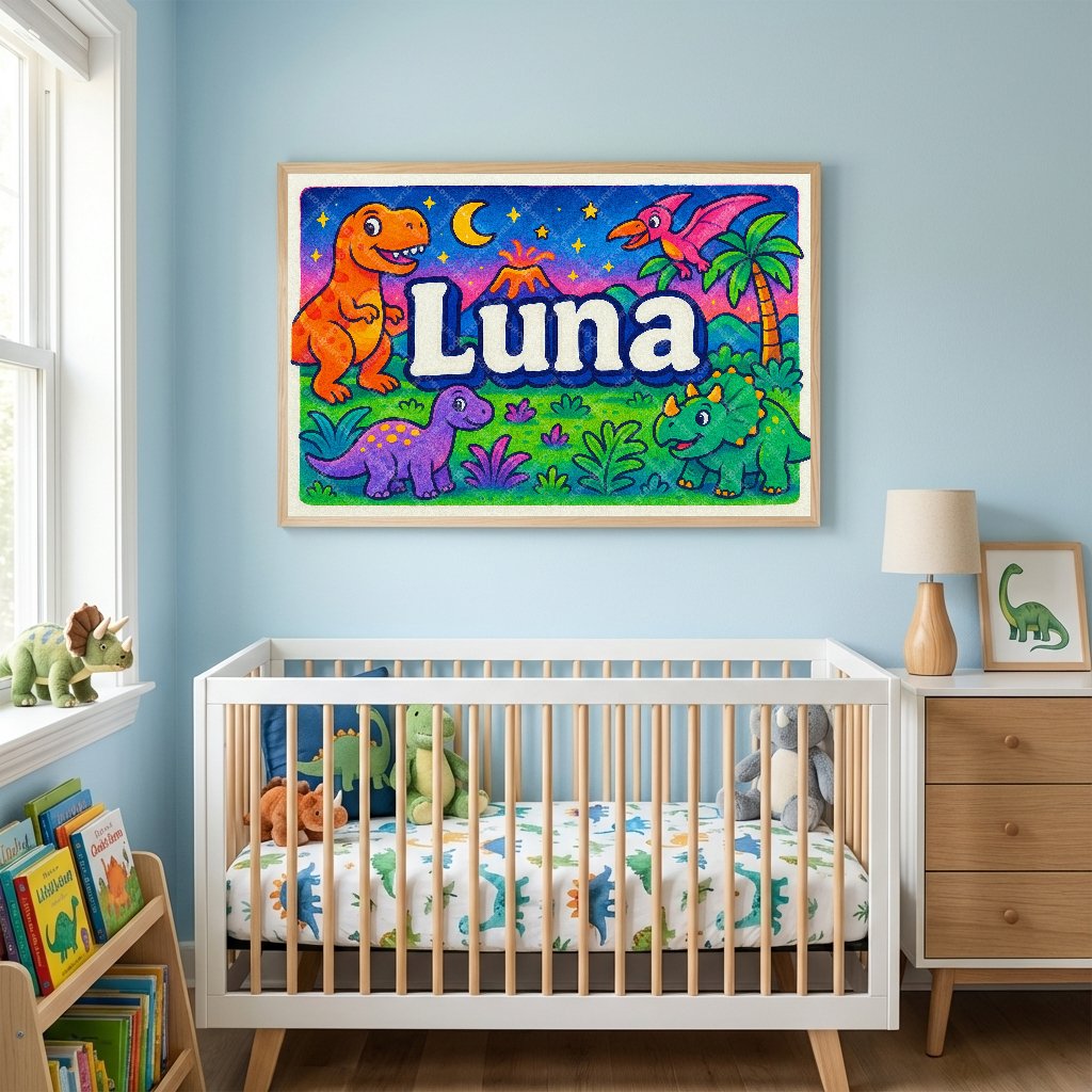 Personalized name art for Luna
