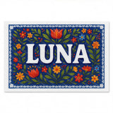 Calm personalized name art for Luna