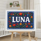 Calm personalized name art for Luna