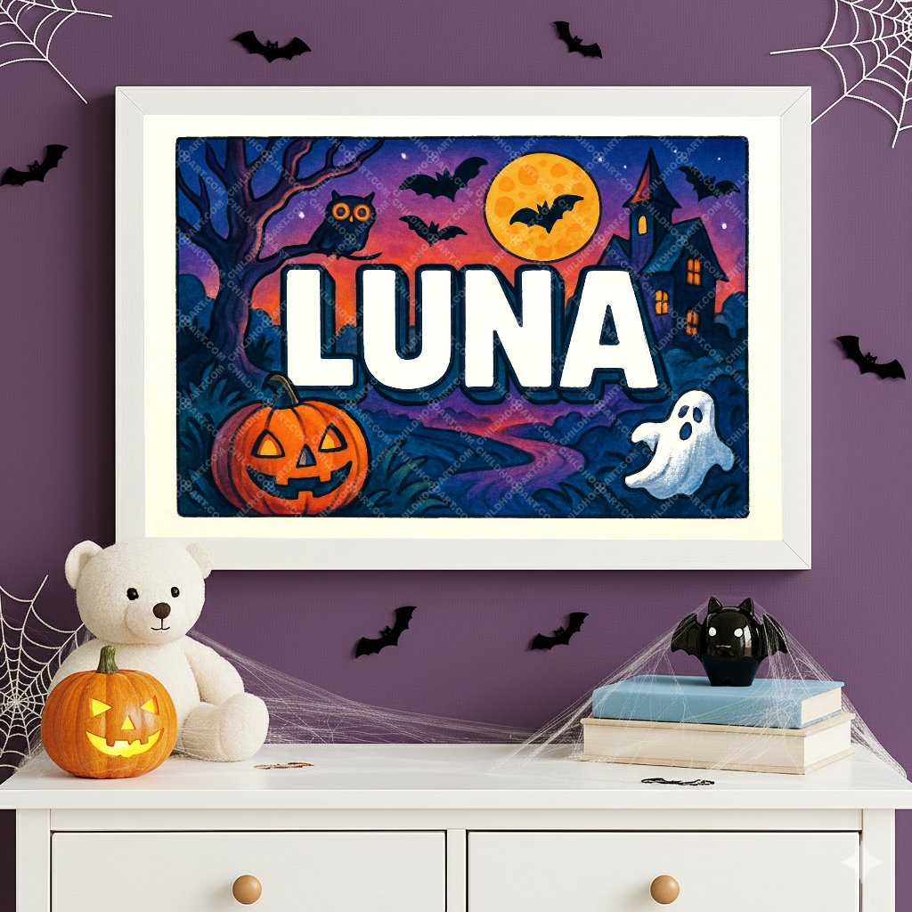 Personalized name art for Luna