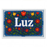 Luz Name Art - Floral Farmhouse personalized wall print for kids