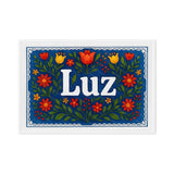 Luz Name Art - Floral Farmhouse personalized wall print for kids