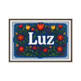 Luz Name Art - Floral Farmhouse personalized wall print for kids