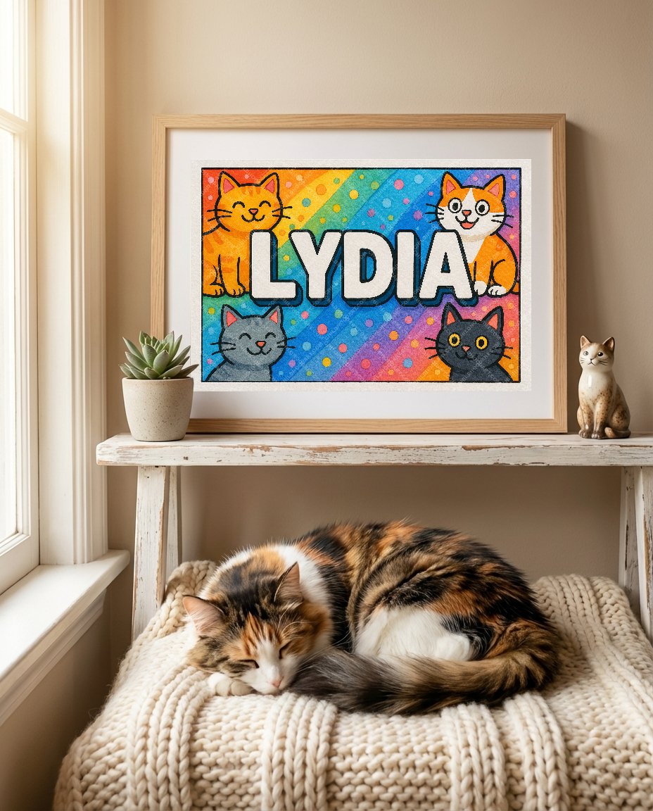 Personalized name art for Lydia