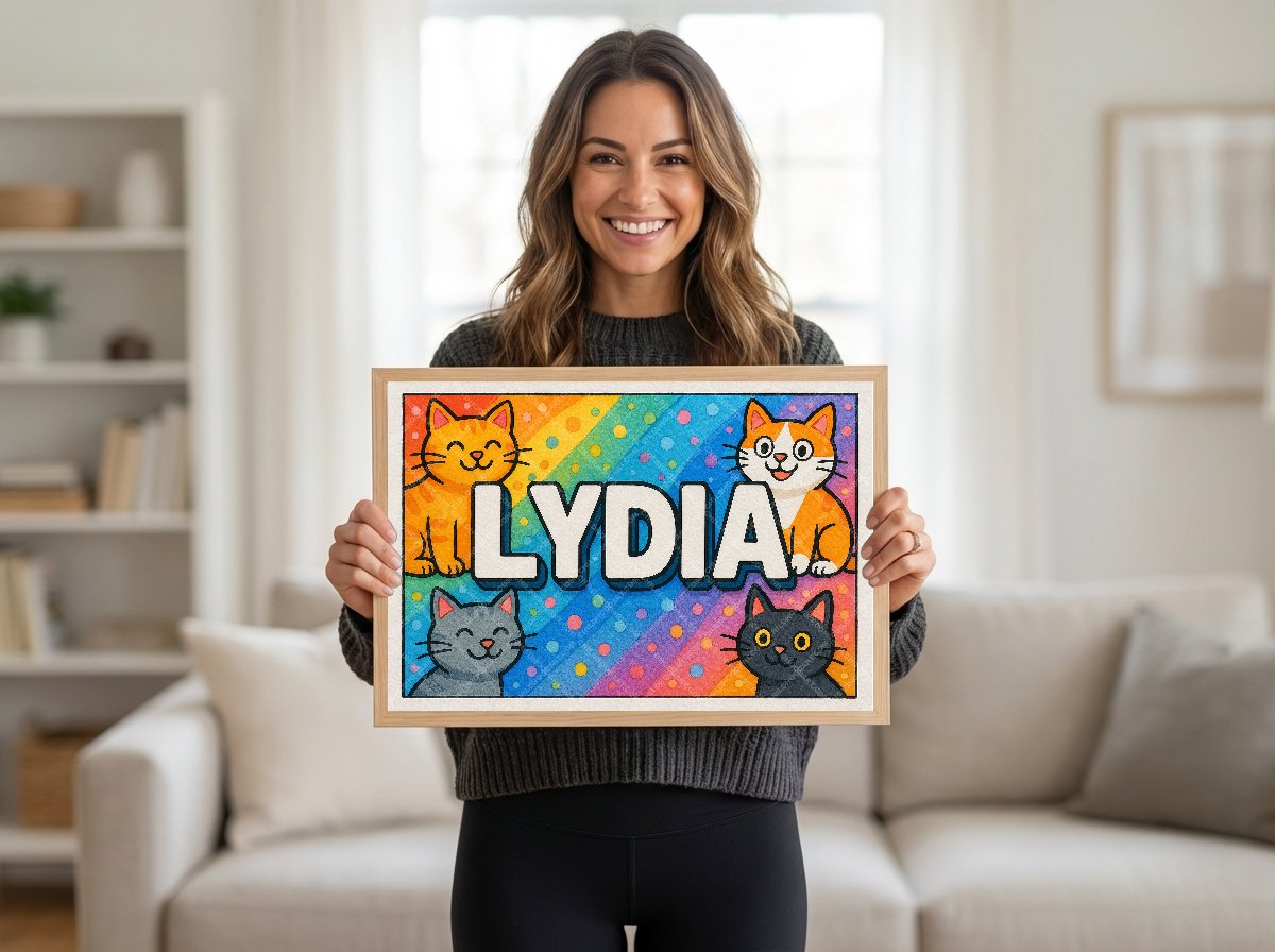 Personalized name art for Lydia