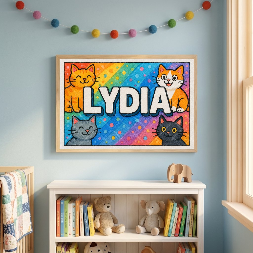 Personalized name art for Lydia