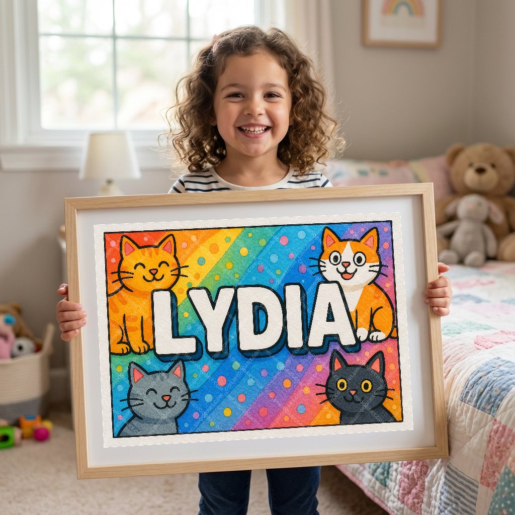 Personalized name art for Lydia