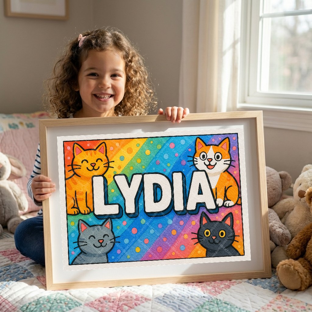 Personalized name art for Lydia