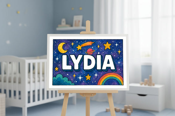 "Lydia" Amongst the Stars Personalized Space Artwork