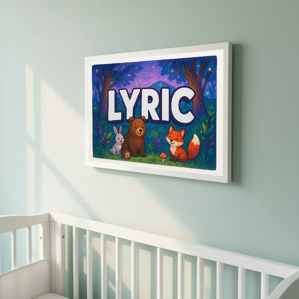 Personalized name art for Lyric