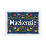 Mackenzie Name Art - Floral Farmhouse personalized wall print for kids