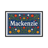 Mackenzie Name Art - Floral Farmhouse personalized wall print for kids