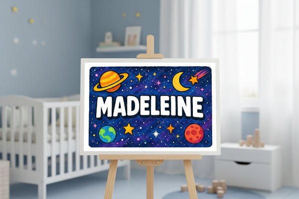 "Madeleine" Amongst the Stars Personalized Space Artwork