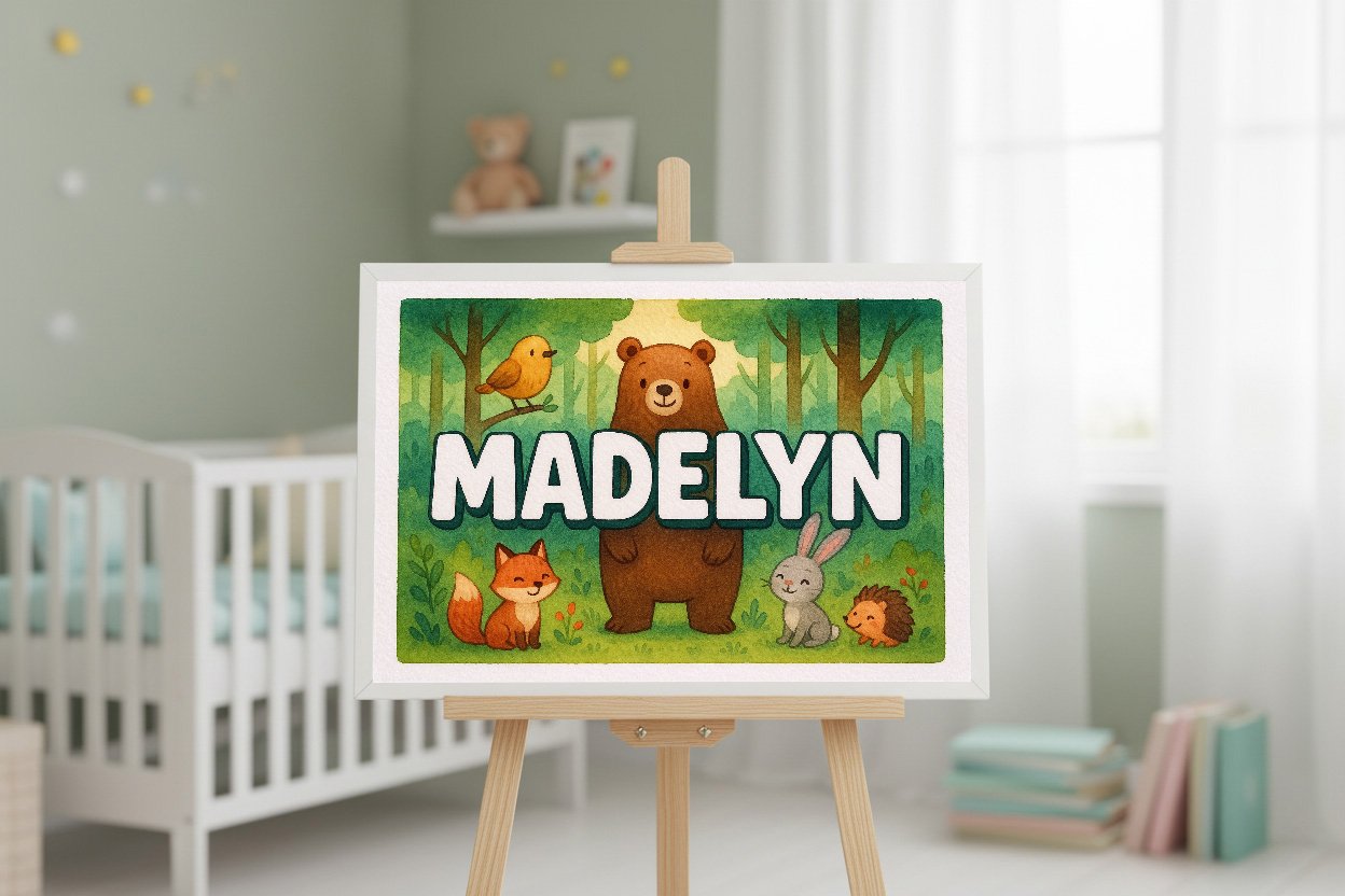 Personalized name art for Madelyn