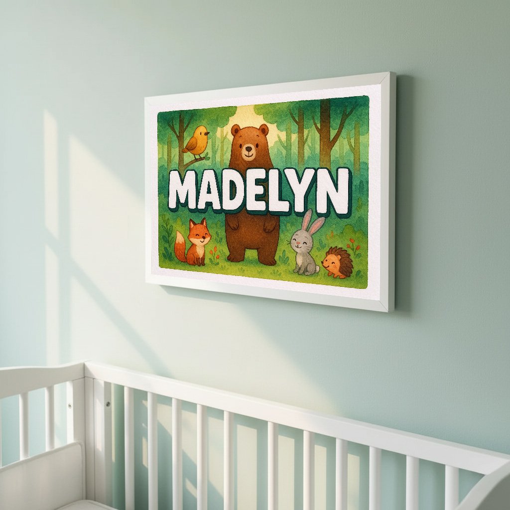 Personalized name art for Madelyn