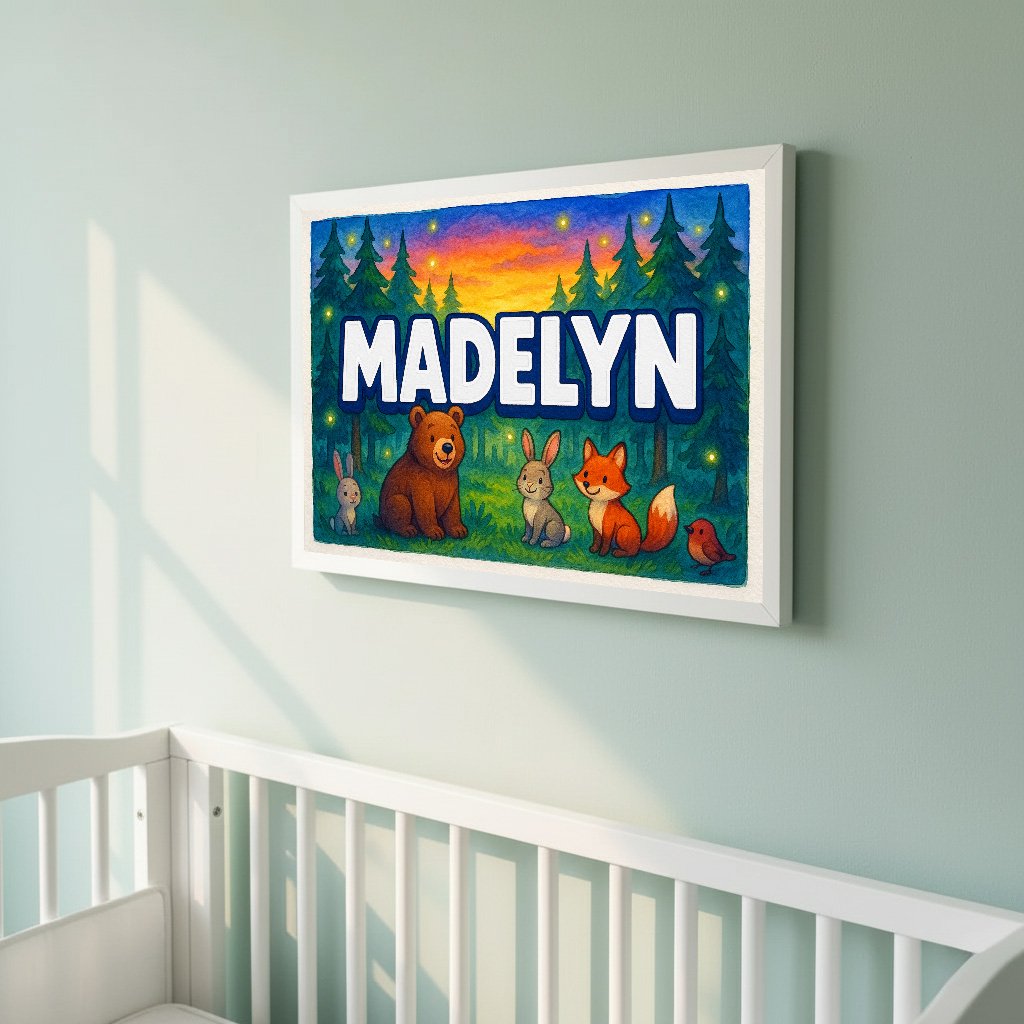 Personalized name art for Madelyn