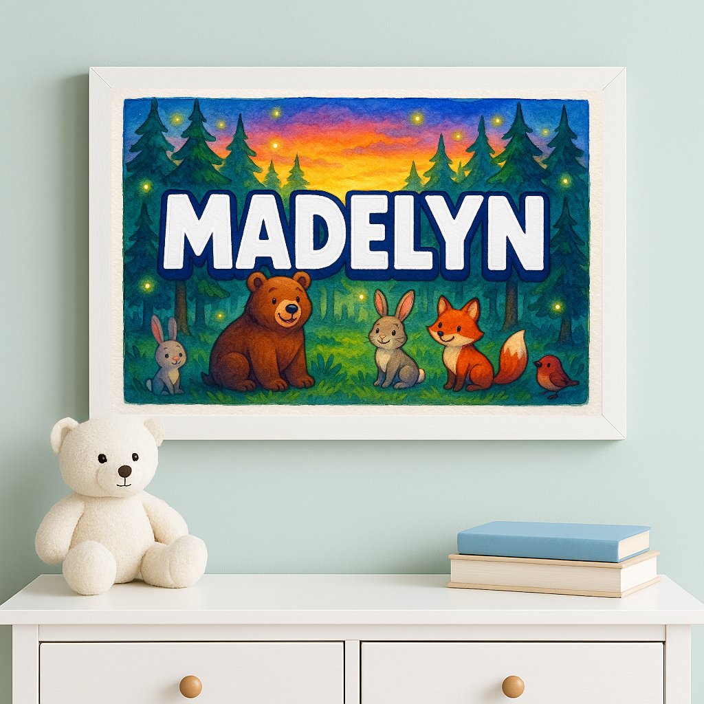 Personalized name art for Madelyn