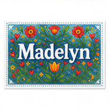 Calm personalized name art for Madelyn
