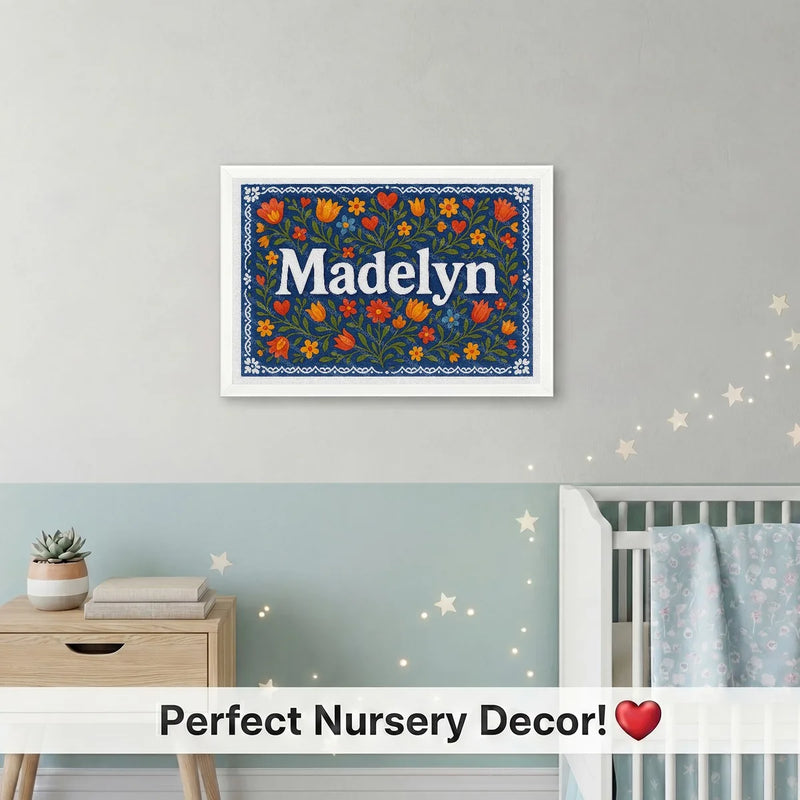 Calm personalized name art for Madelyn