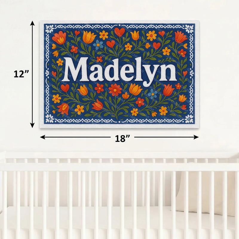 Calm personalized name art for Madelyn