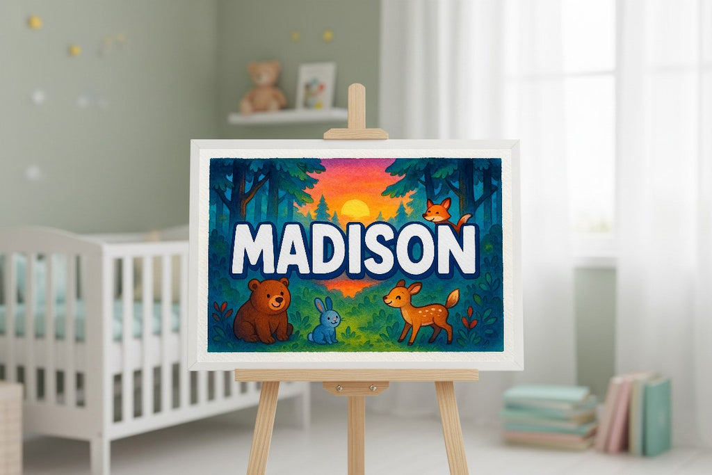 Personalized name art for Madison