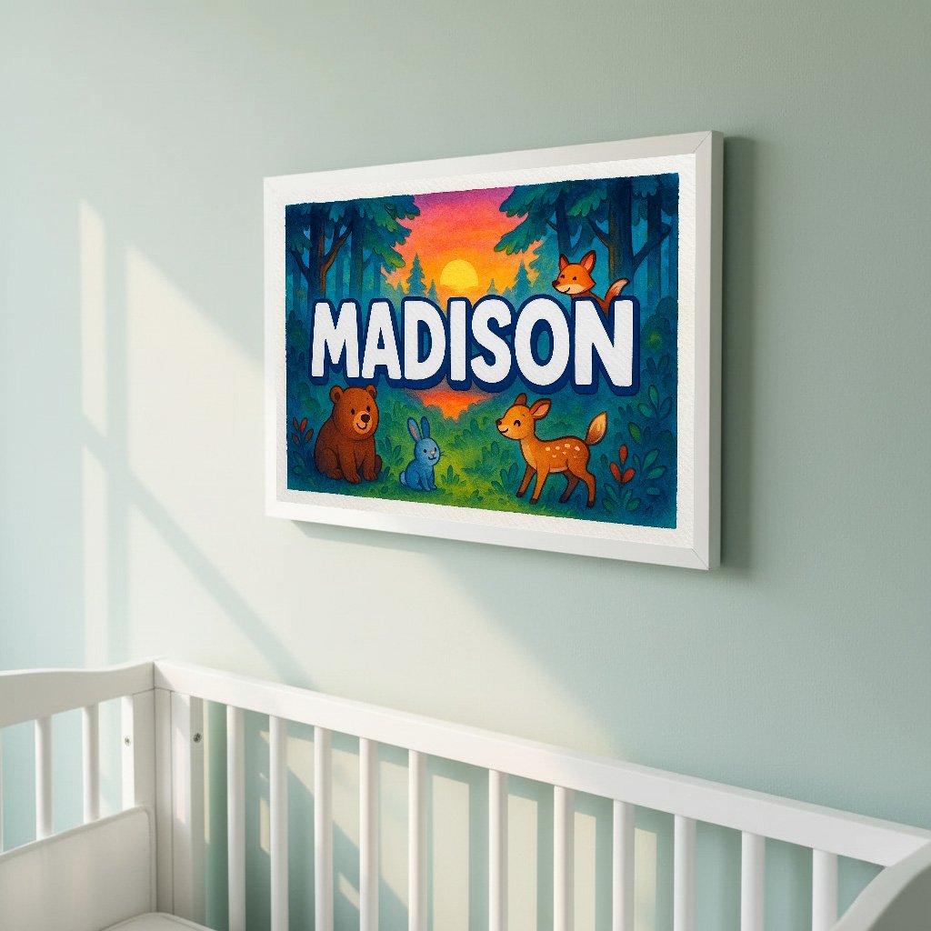 Personalized name art for Madison