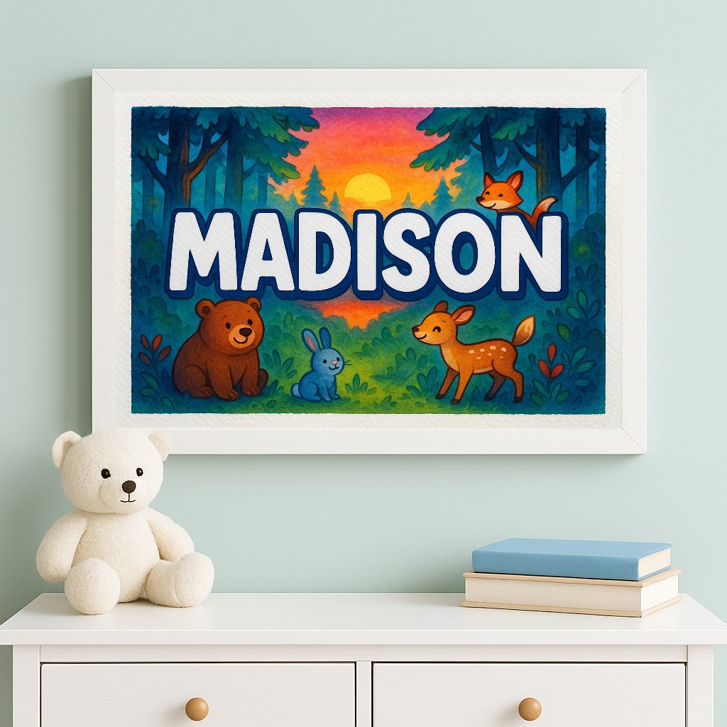 Personalized name art for Madison